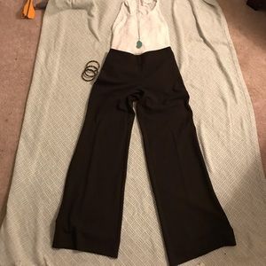 Wide leg chocolate trouser from The Limited